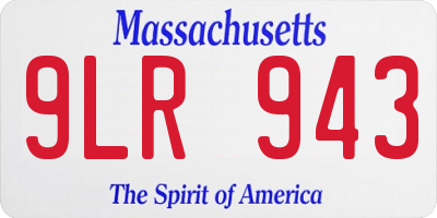 MA license plate 9LR943