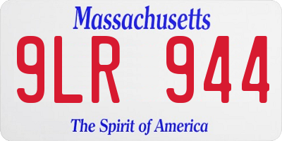 MA license plate 9LR944