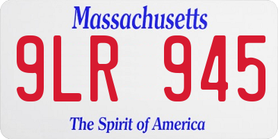 MA license plate 9LR945