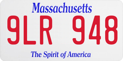 MA license plate 9LR948