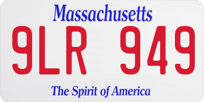 MA license plate 9LR949