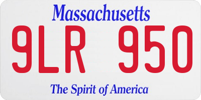 MA license plate 9LR950