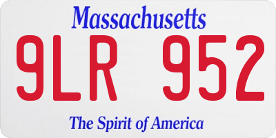 MA license plate 9LR952