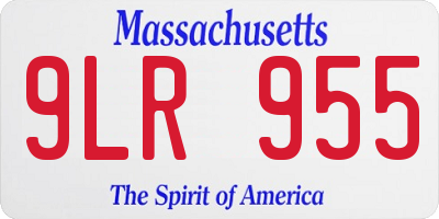 MA license plate 9LR955