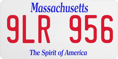 MA license plate 9LR956
