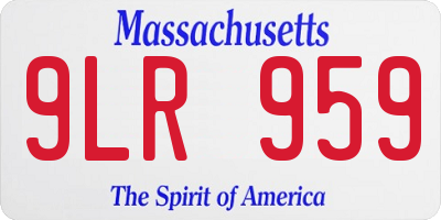 MA license plate 9LR959