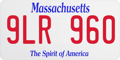 MA license plate 9LR960