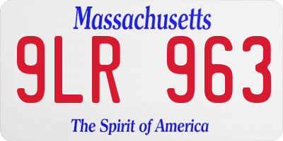 MA license plate 9LR963