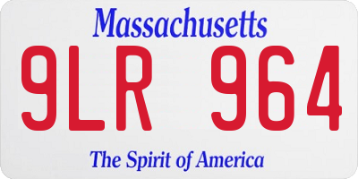 MA license plate 9LR964