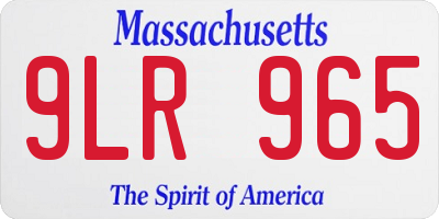MA license plate 9LR965