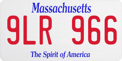 MA license plate 9LR966