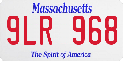 MA license plate 9LR968