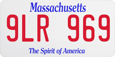 MA license plate 9LR969