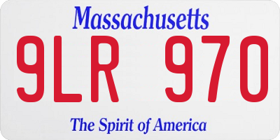 MA license plate 9LR970
