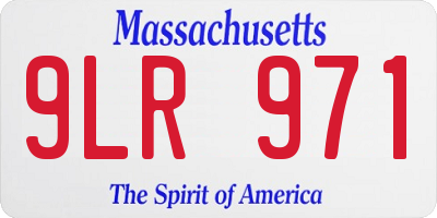 MA license plate 9LR971