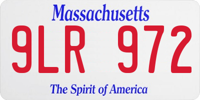 MA license plate 9LR972