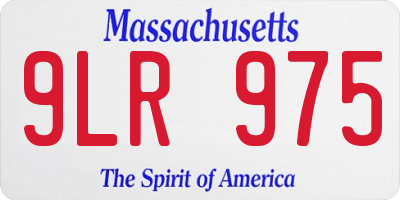 MA license plate 9LR975
