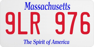 MA license plate 9LR976