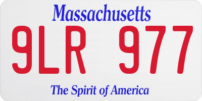 MA license plate 9LR977