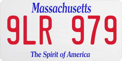 MA license plate 9LR979