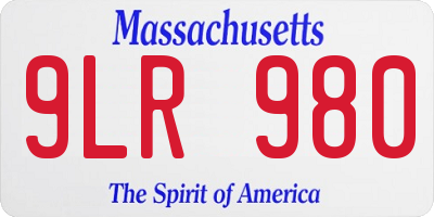 MA license plate 9LR980