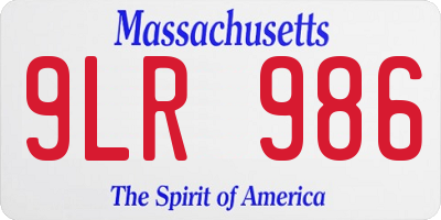MA license plate 9LR986