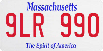 MA license plate 9LR990