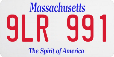 MA license plate 9LR991
