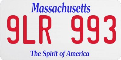 MA license plate 9LR993