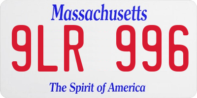 MA license plate 9LR996