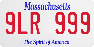MA license plate 9LR999