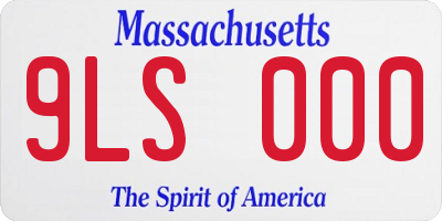 MA license plate 9LS000