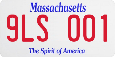 MA license plate 9LS001