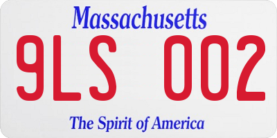 MA license plate 9LS002