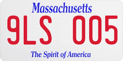 MA license plate 9LS005