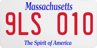MA license plate 9LS010