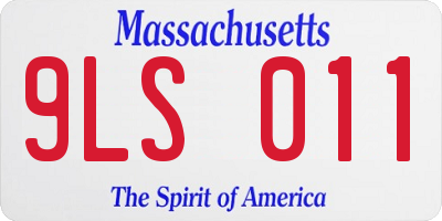 MA license plate 9LS011