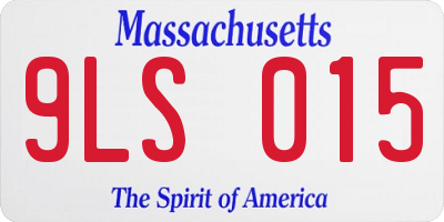 MA license plate 9LS015