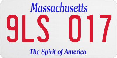 MA license plate 9LS017
