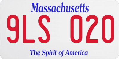 MA license plate 9LS020