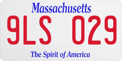 MA license plate 9LS029