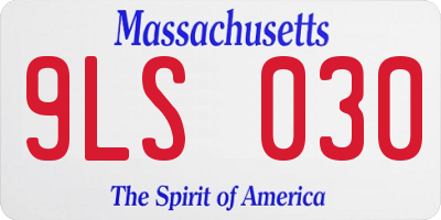 MA license plate 9LS030