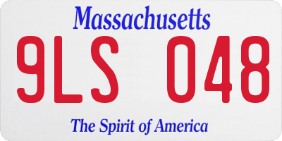 MA license plate 9LS048