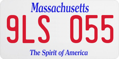 MA license plate 9LS055