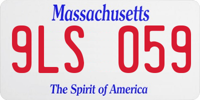 MA license plate 9LS059