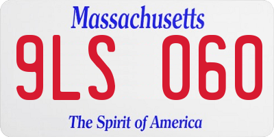 MA license plate 9LS060