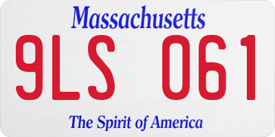 MA license plate 9LS061
