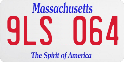 MA license plate 9LS064