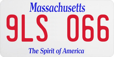 MA license plate 9LS066
