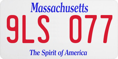 MA license plate 9LS077